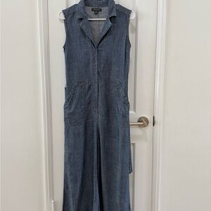 Sleeveless Denim Jumpsuit